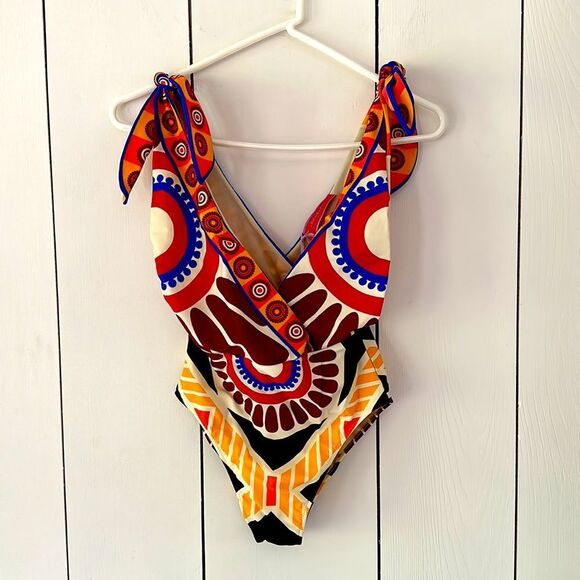 La DoubleJ Hazzard Swimsuit in Solar Placee XS $420 NWT Multicolor Print - Picture 4 of 16